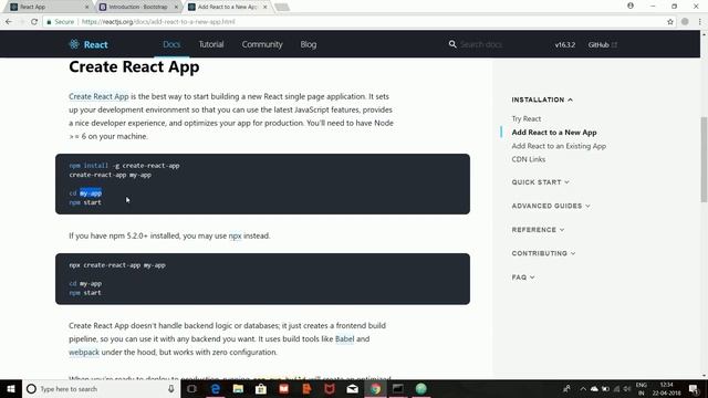 React Js : Installation and Project Structure смотреть онлайн