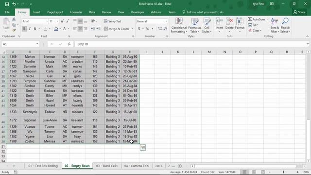 Microsoft Excel Hack #2 - Deleting Empty Rows смотреть онлайн