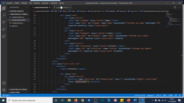 Aula 47 - Componentes de formulário - TextArea смотреть онлайн