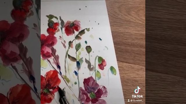 Неожиданно красивый результат рисования цветов акварелью по памяти! | рисуйте всегда, если хочется смотреть онлайн