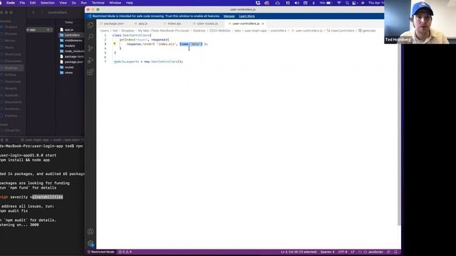 CSCI4208 - Lab 12A: Passport + Sessions - User Login | (Part 1) смотреть онлайн
