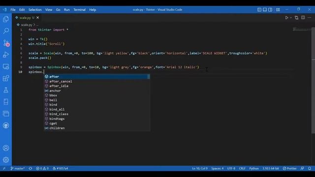Tkinter Tutorial For Beginners - Scale and Scrollbar Widgets смотреть онлайн