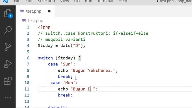 PHP 38-dars. Switch case смотреть онлайн