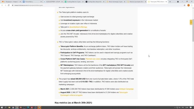 Обзор Tokocrypto (TKO) - новый проект на Binance LaunchPad c 1 по 7 апреля 2021 смотреть онлайн
