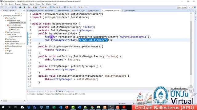crear EntityManager para las transacciones con la BD y configuracion del persistence xml UNJU смотреть онлайн
