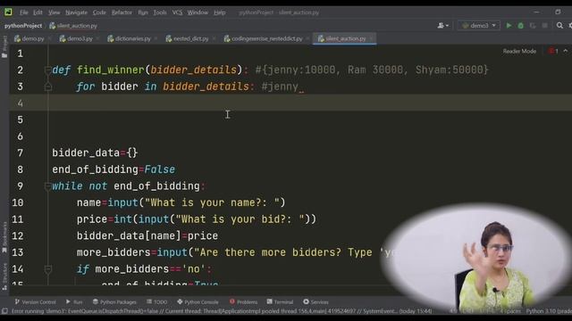 Python Project for beginners #5| Silent Auction Program-Complete Code | Python for Beginners #lec72 смотреть онлайн