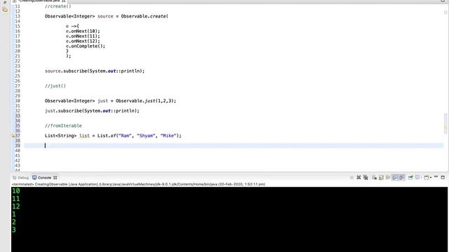 #4.3 Creating Observable | Reactive Programming in Java Using RxJava 3.x ReactiveX смотреть онлайн