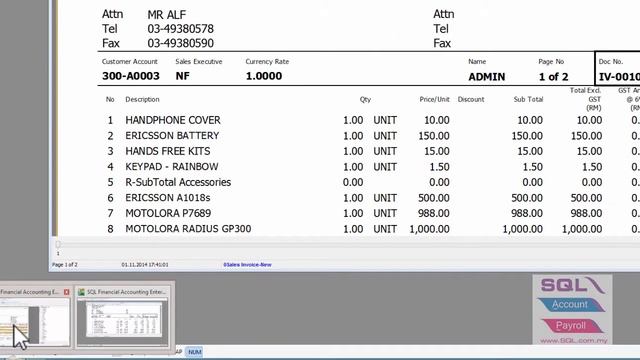 SQL ACCOUNT SOFTWARE | Report Design 01 Basic (Report) | IPOHONLINE смотреть онлайн