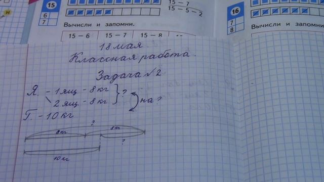 Табличное вычитание. Случаи вычитания вида 15-7. (1-й класс, Математика, УМК Школа России) смотреть онлайн
