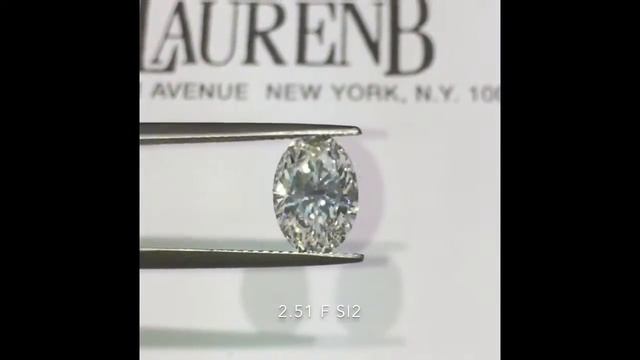 2.51 ct F-color SI2-clarity eyeclean Oval Diamond смотреть онлайн