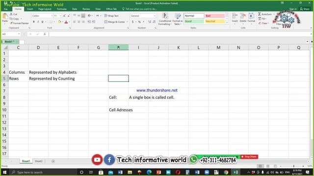 introduction of Microsoft Excel || choose working area in ms excel || Cell address || TIW смотреть онлайн