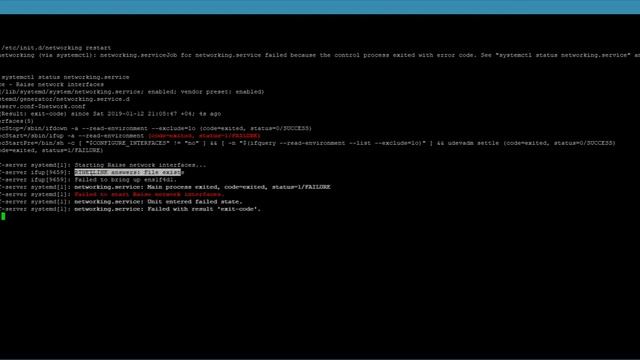 Failed to bring up interface linux RTNETLINK answers: File exists смотреть онлайн