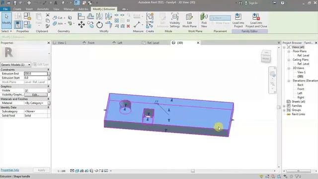 16.5 Creating Extrusion and Blend - Revit MEP 2021- Hindi смотреть онлайн
