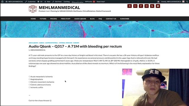 HY USMLE Q - Cardio/GIT/IM/Surg - #317 смотреть онлайн