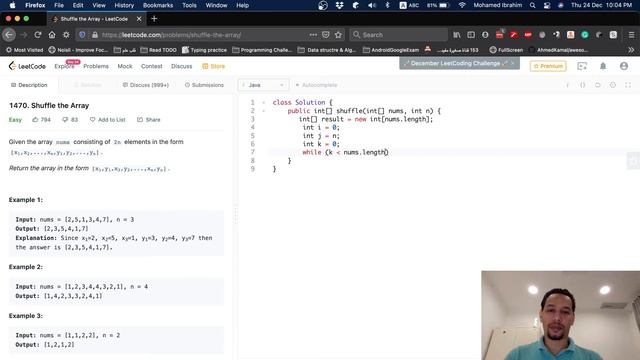 Leetcode Shuffle the Array | Java Solution | Arabic смотреть онлайн