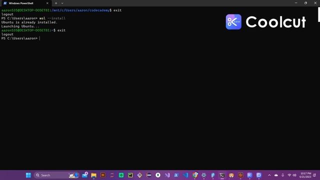 Install wsl in Windows Powershell смотреть онлайн