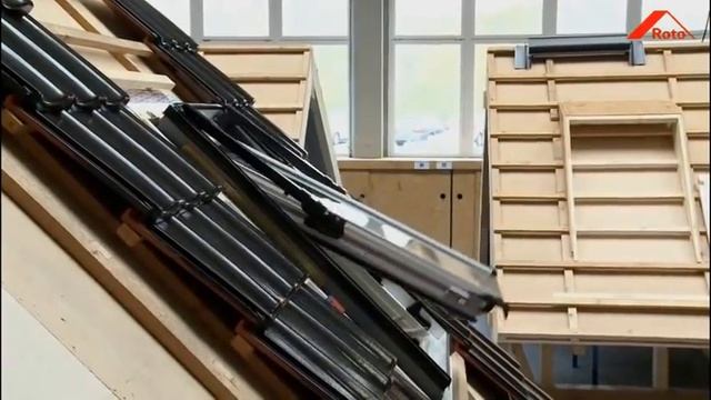 RU Монтаж мансардного окна Roto Designo R8 смотреть онлайн