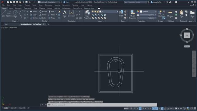 Make INDIAN WATER CLOSET (IWC) in AutoCAD || Project 15 || AutoCad Basic Project смотреть онлайн