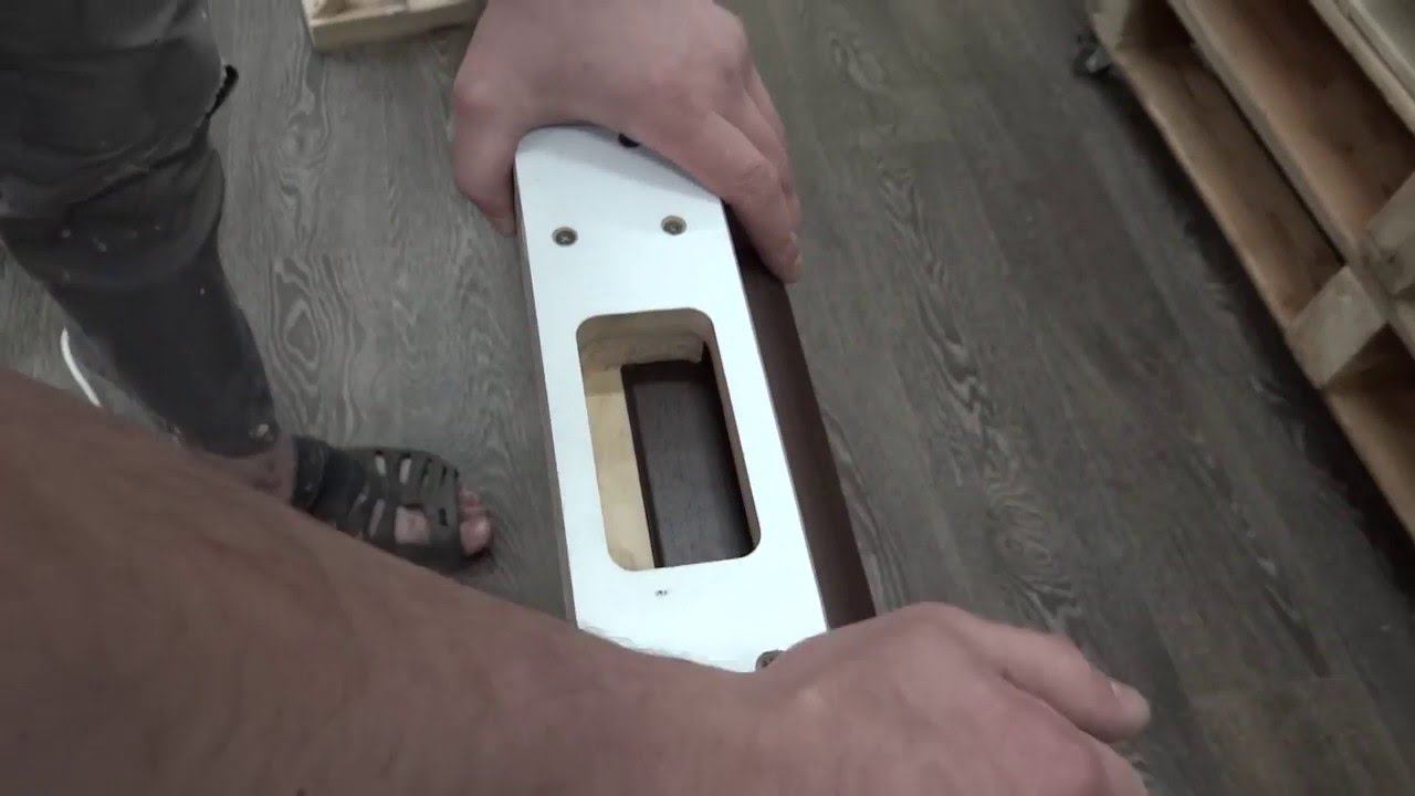 врезка петель при помощи самодельного шаблона / Loop Tie-in Using Self-made Template
