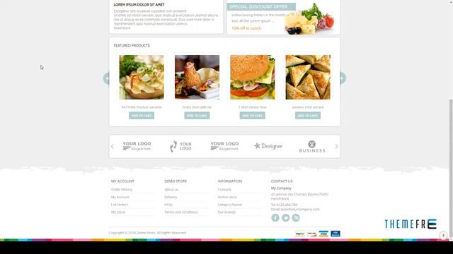 Restaurant - VirtueMart Responsive Template смотреть онлайн