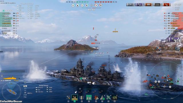 Super battleship Hannover - Does not need secondary weapons смотреть онлайн