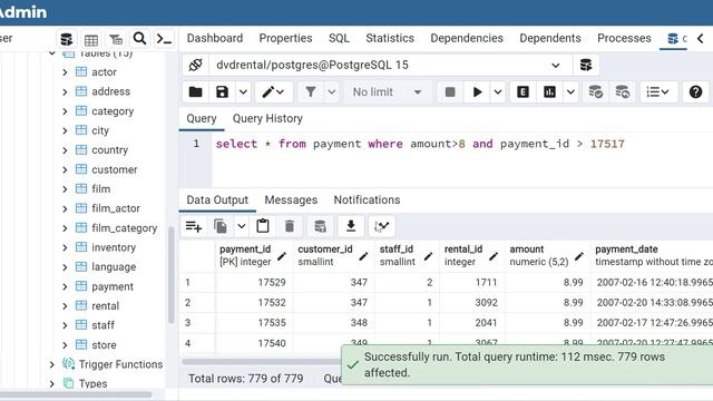 Where in PostgreSQL смотреть онлайн
