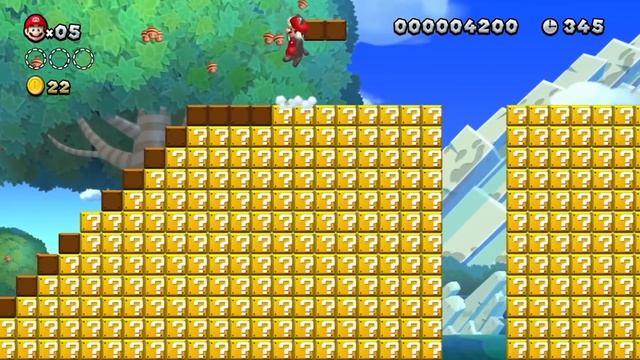 Can Mario Jump over 999 Item Blocks and Press The Evil Fire Flower in New Super Mario Bros. U ? смотреть онлайн