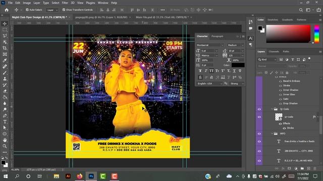 Night Club Flyer Design In Photoshop cc 2022 A to Z смотреть онлайн
