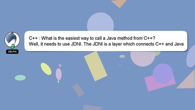 C++ : What is the easiest way to call a Java method from C++? смотреть онлайн