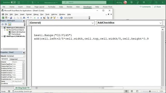 Insert checkboxes and link cell by using VBA смотреть онлайн