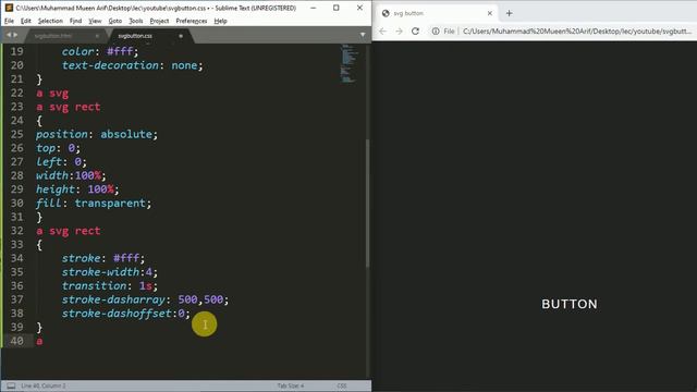 SVG Button With Html And Css