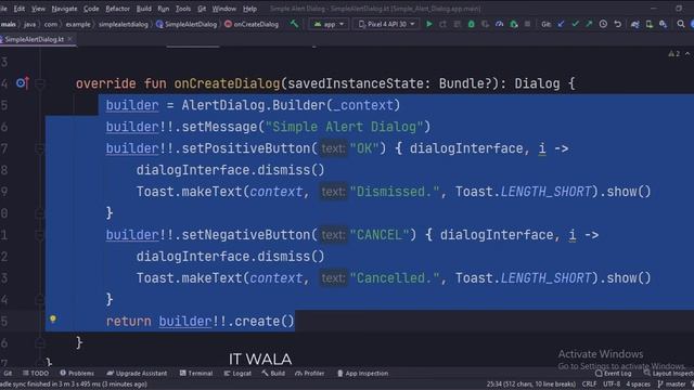 ANDROID - ALERT DIALOG TUTORIAL IN KOTLIN смотреть онлайн