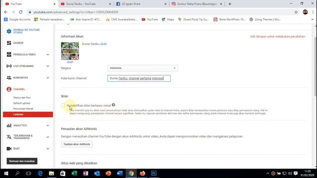 CARA SETTING CHANNEL YOUTUBE BARU смотреть онлайн
