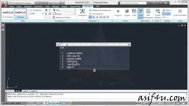 AutoCAD Essential Training 61 Bullet and numbered list YouTube смотреть онлайн