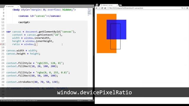 L'élément "canvas" - Javascript смотреть онлайн