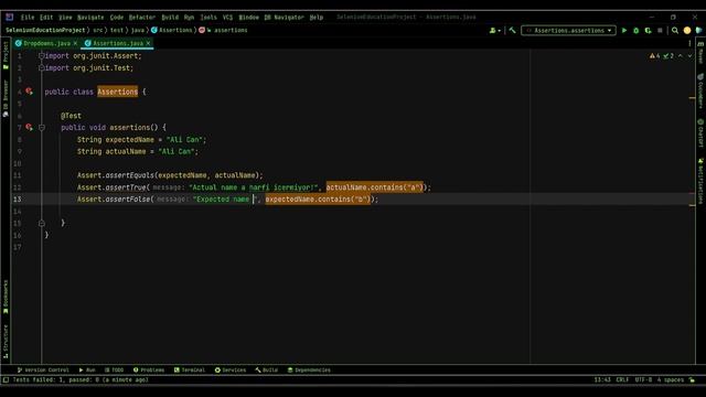 Selenium JUnit Assertions | Selenium06-JUnit-Assertions смотреть онлайн