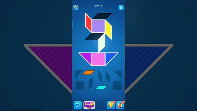 Tangram Polygrams Puzzle Gameplay Level 10