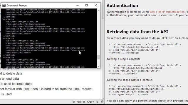 A short overview of using cURL to issue requests to the Tracks REST API смотреть онлайн