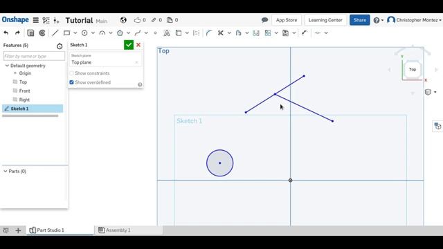 Learn Onshape: #2 Sketch Constraints - Tutorial смотреть онлайн