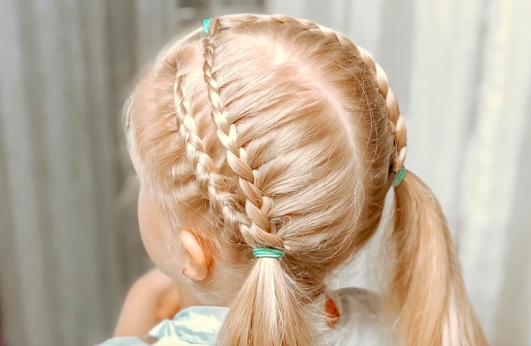 Двойная коса | Косы в школу | Прически для девочек смотреть онлайн