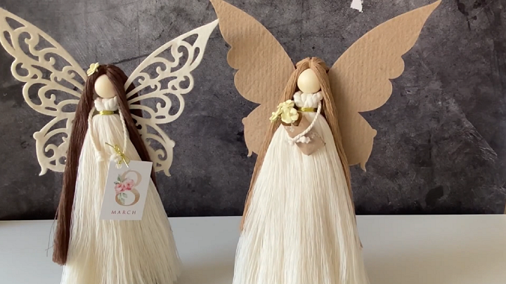 Прекрасные ангелы из хлопчатобумажных ниток смотреть онлайн