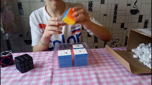 Анбоксинг посылочки с Кубмаркет - Набор MoYu MoFangJiaoShi, Z-Cube Skewb Carbon смотреть онлайн