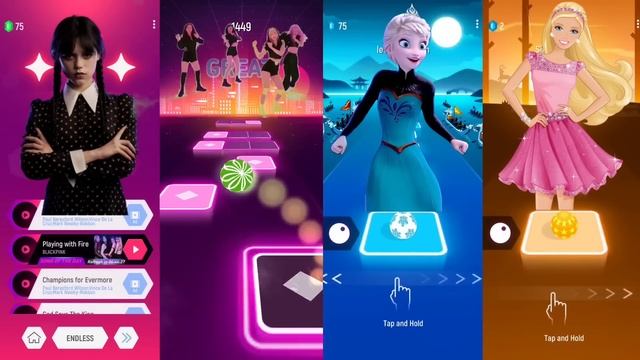 Wednesday Dance | BLACKPINK 'How You Like That' | Elsa 'Let It Go' | Aqua Barbie Girl | Songs Games смотреть онлайн