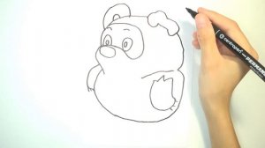 Рисуем Винни Пуха / draw Winnie the Pooh / coloring / Раскраска