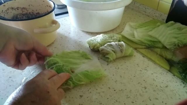 Голубцы без мяса из пекинской капусты. смотреть онлайн