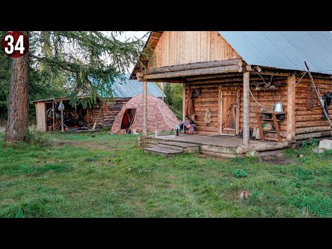 Жить на севере, как это? Изба и баня в глухой тайге. Обычные будни семьи живущей на севере. ч.34 смотреть онлайн