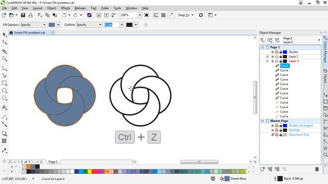 [CorelDRAW] Smart Fill tool problem / Проблем с инструмент Smart Fill смотреть онлайн