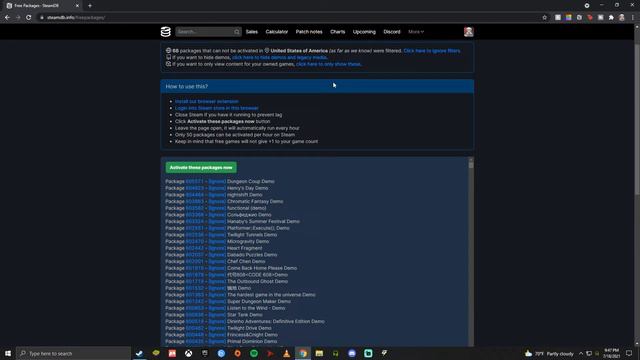 Steam Database Free Packages Tool смотреть онлайн
