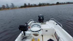 Parsun 40 hp , обкатка 2.ч. " боремся с дельфином "