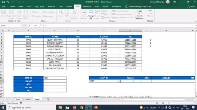 Vlookup with Row&Rows Formula in excel. Only Excel. part - 5 смотреть онлайн